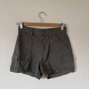 Hollister Cotton Ultra High Rise Mom Short Size 25 (1/0) Green Womens 3”